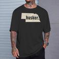 Nebraska State Nickname Husker [Distressed] T-Shirt Gifts for Him